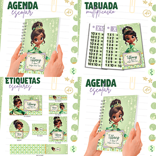 Arquivo Combo Etiqueta Escolar - Tiana