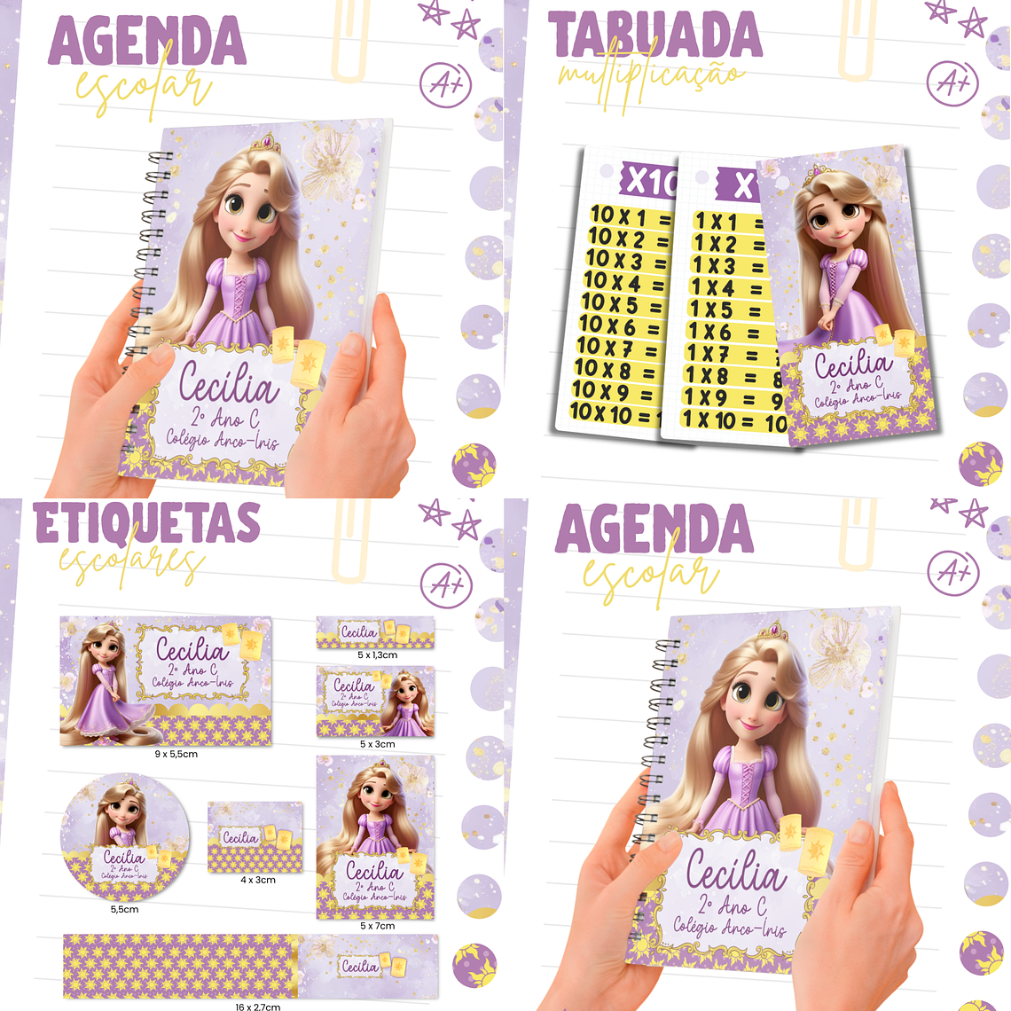 Arquivo Combo Etiqueta Escolar  - Enrolados 1