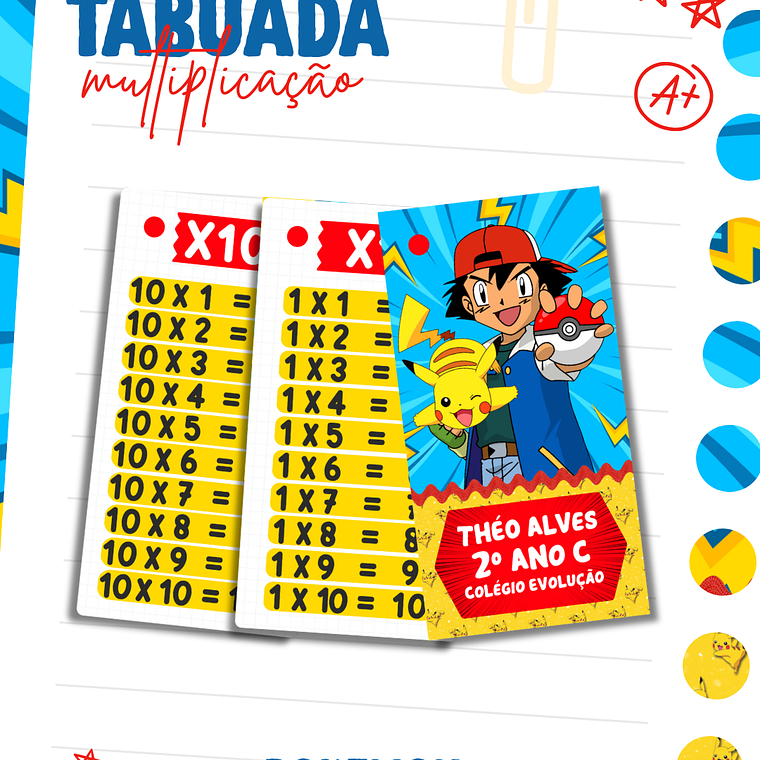 Arquivo Combo Etiqueta Escolar - Pokemon 2