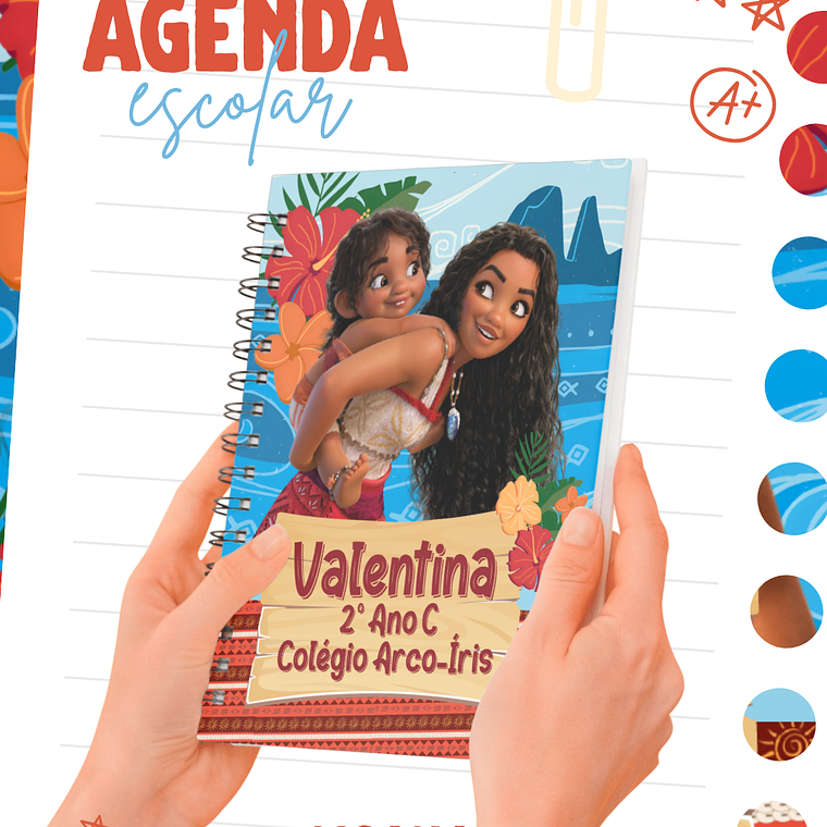 Arquivo Combo Etiqueta Escolar - Moana 4