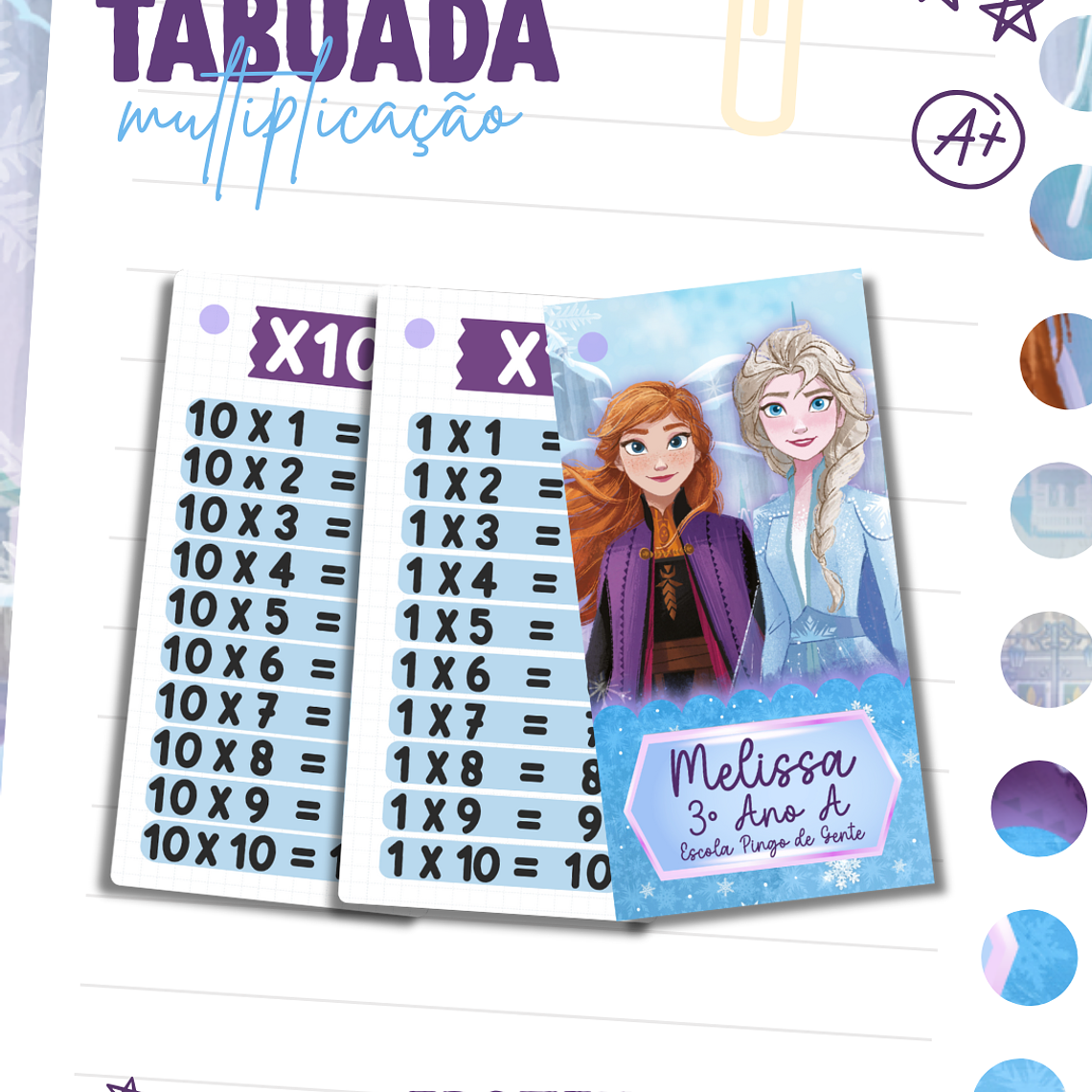 Arquivo Combo Etiqueta Escolar - Frozen 3