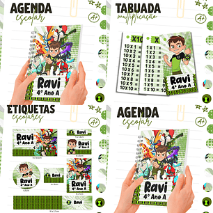 Arquivo Combo Etiqueta Escolar - Ben 10