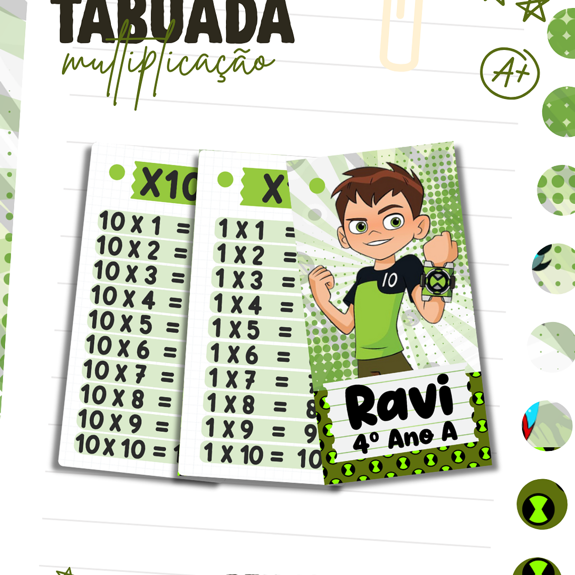 Arquivo Combo Etiqueta Escolar - Ben 10 2