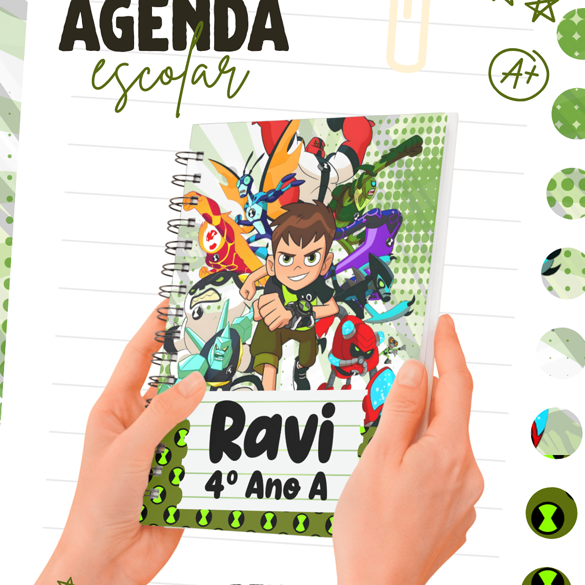 Arquivo Combo Etiqueta Escolar - Ben 10 4