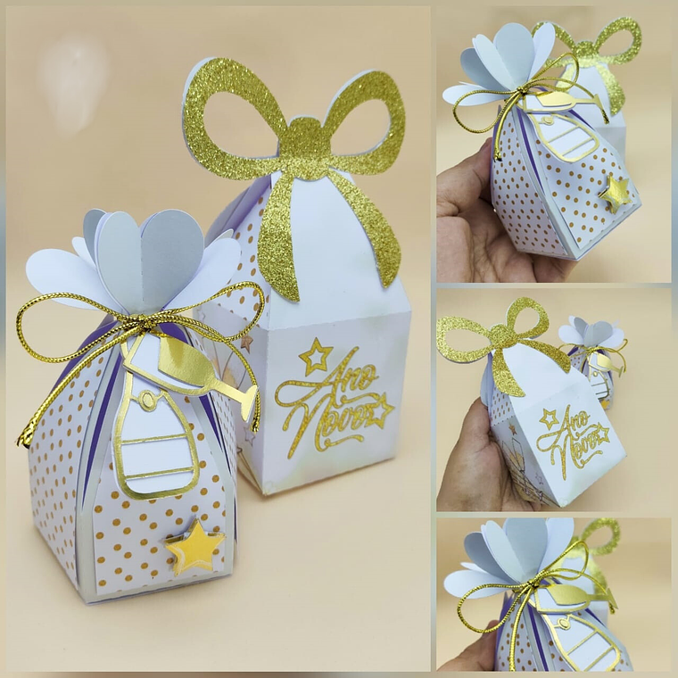 Arquivo de Corte Ano Novo Branco e Dourado 1