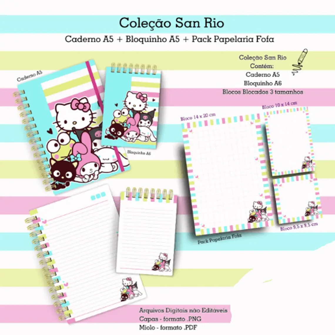 Arquivo Coleção San Rio Hello Kit 1