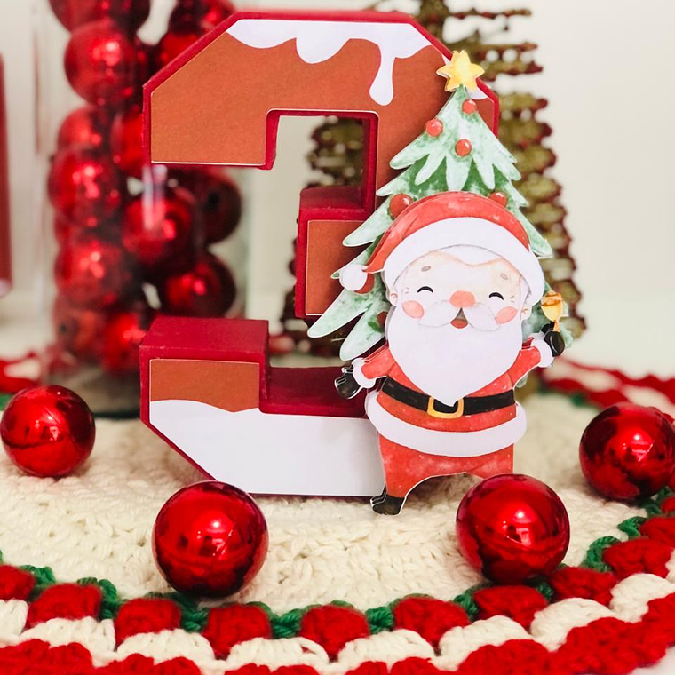 Arquivo de Corte Números 3D Natalinos 4