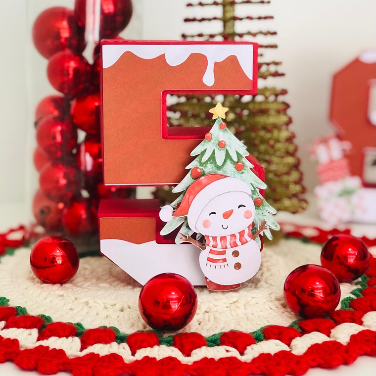 Arquivo de Corte Números 3D Natalinos 6