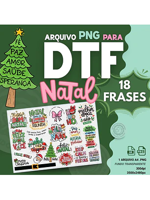 Arquivo PNG para DTF Natal 