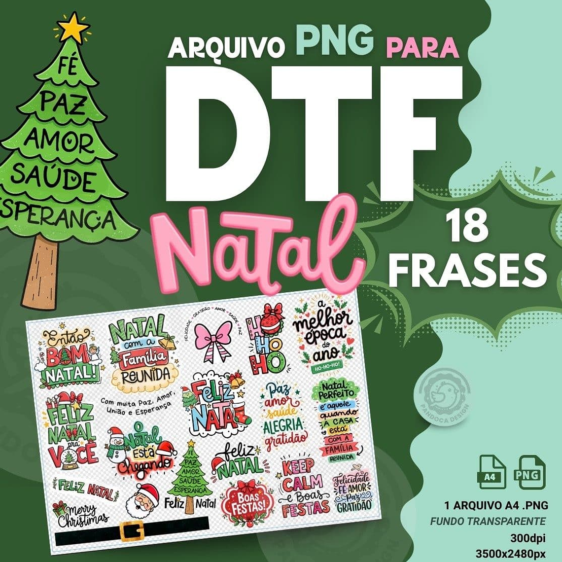 Arquivo PNG para DTF Natal  1