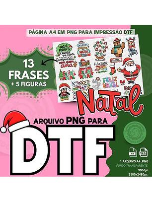  Arquivo PNG para DTF Natal