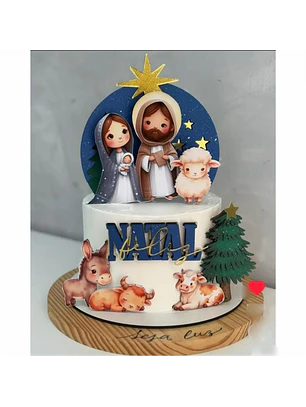 Arquivo Topo de Bolo Natal Presépio