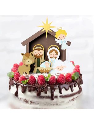 Arquivo Topo de Bolo Natal Presépio