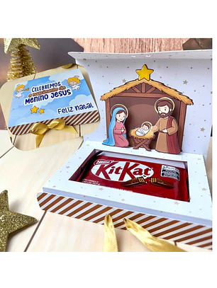 Arquivo Natal Caixinha para Kit Kat