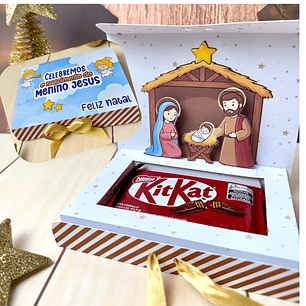Arquivo Natal Caixinha para Kit Kat