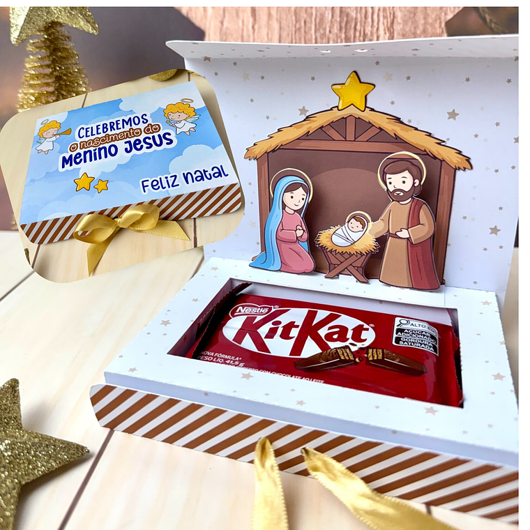 Arquivo Natal Caixinha para Kit Kat 1