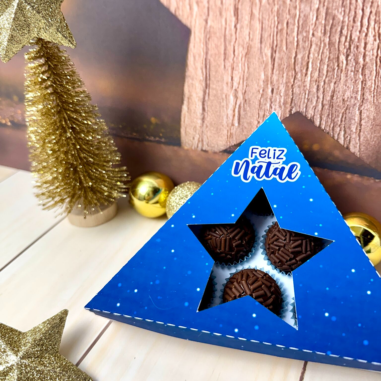 NATAL Arquivo Natal Caixa Triângulo para 6 Doces 3