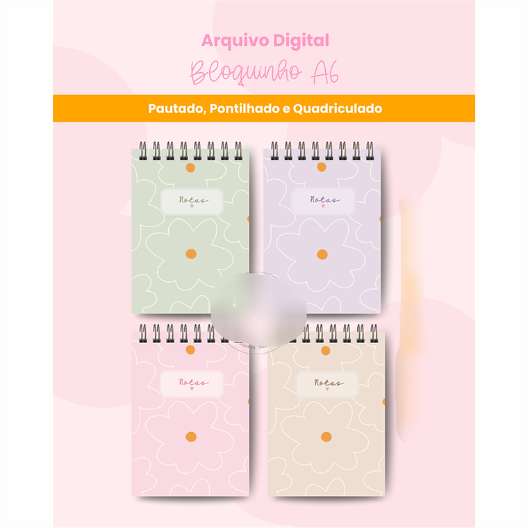 Arquivo Bloquinho A6 - Pautado - Pontilhado - Quadriculado 1