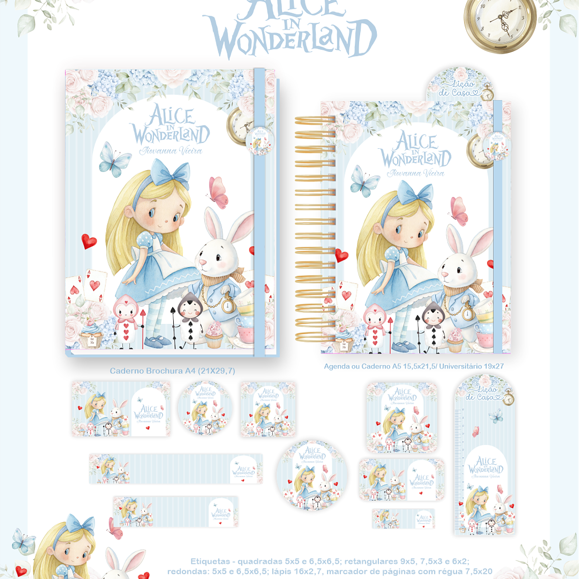 Arquivo Encadernação Escolar 2026 Alice no Pais das Maravilhas 5