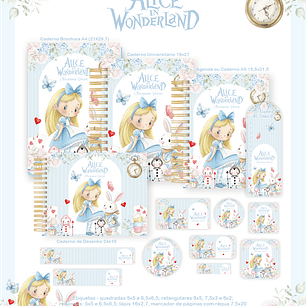 Arquivo Encadernação Escolar 2026 Alice no Pais das Maravilhas