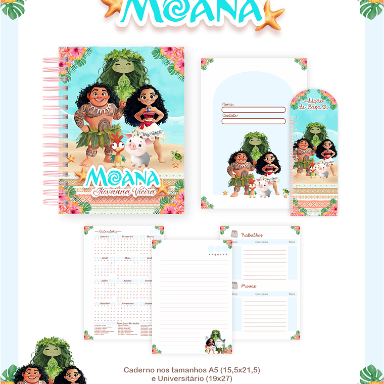 Arquivo Encadernação Escolar 2026 Moana 4