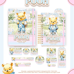Arquivo Encadernação Escolar 2026  - Ursinho Pooh