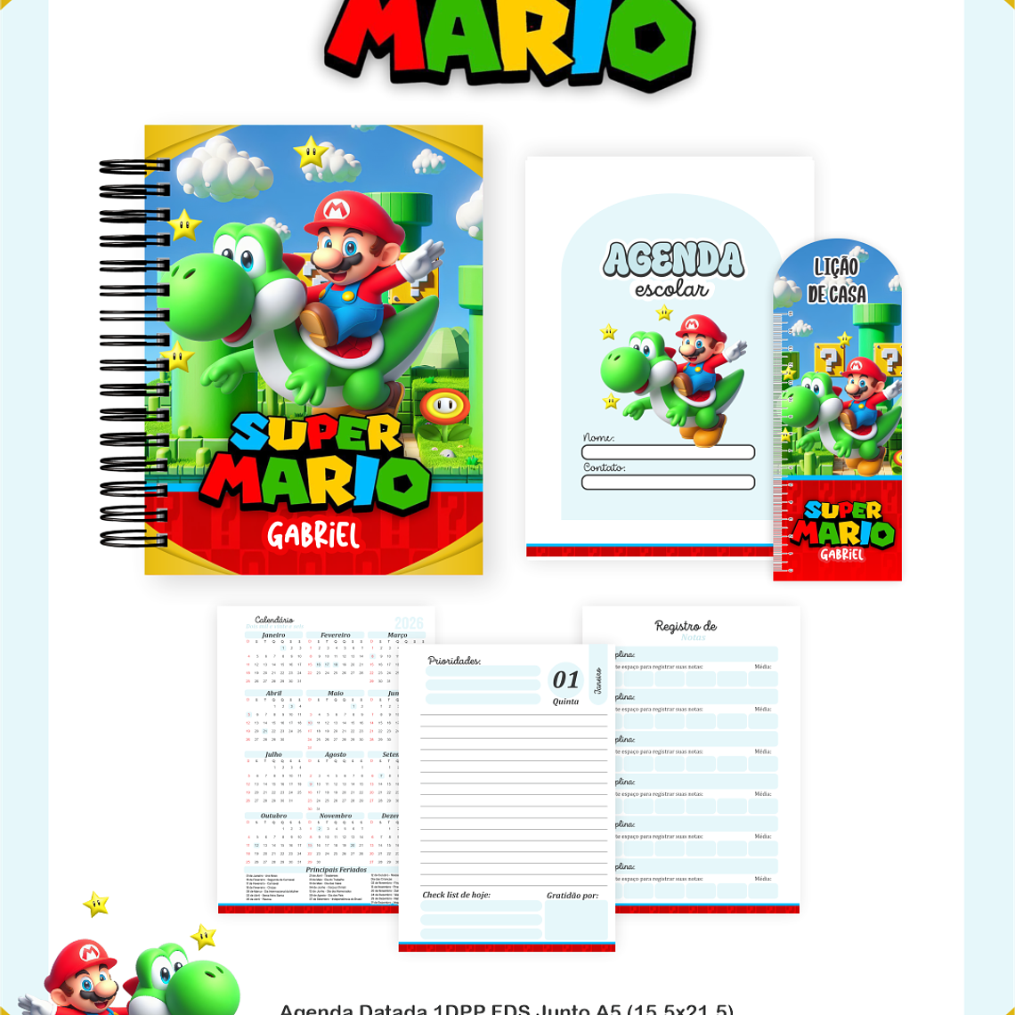 Arquivo Encadernação Escolar 2026 - Super Mario 1