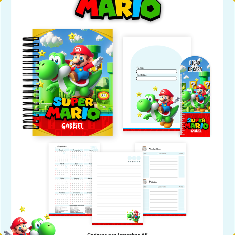 Arquivo Encadernação Escolar 2026 - Super Mario 2