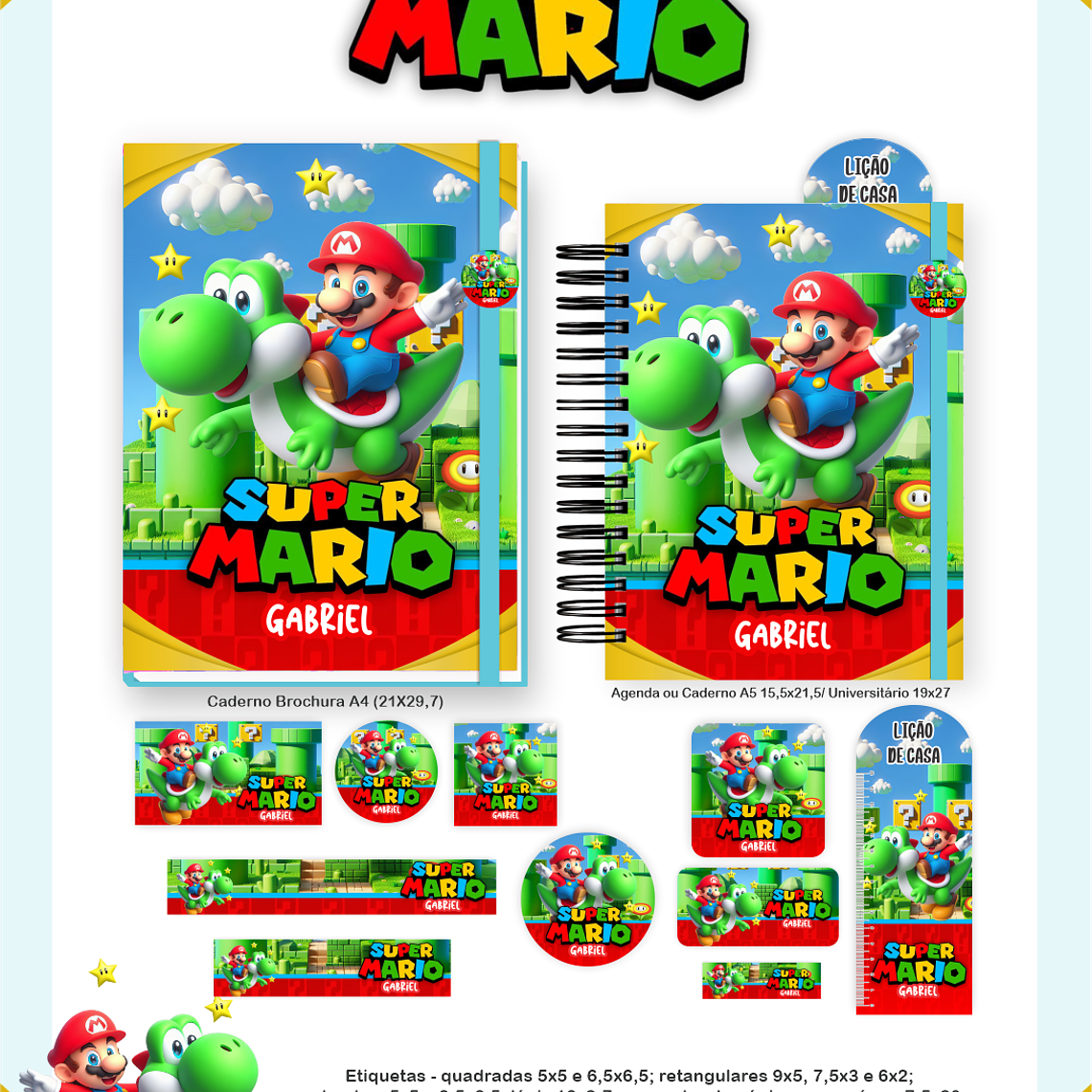 Arquivo Encadernação Escolar 2026 - Super Mario 3