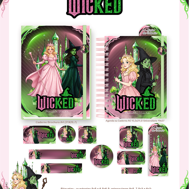 Arquivo Encadernação Escolar 2026 - Wicked 1