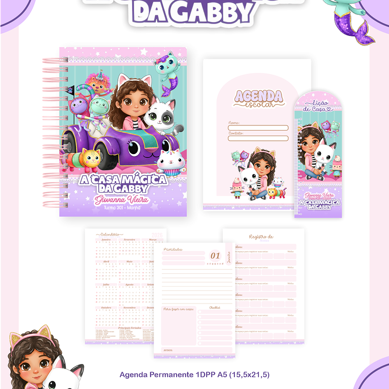 Arquivo Encadernação Escolar 2026 - A casa Mágica da Gaby 2