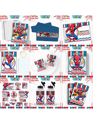 Arquivo Encadernação Kit Escolar - Homem Aranha
