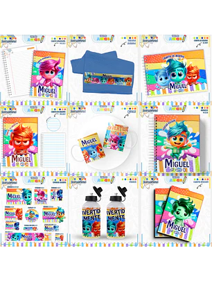 Arquivo Encadernação Kit Escolar - Divertidamente