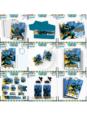 Arquivo Encadernação Kit Escolar - Batman