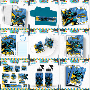 Arquivo Encadernação Kit Escolar - Batman