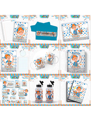 Arquivo Encadernação Kit Escolar - Blippi