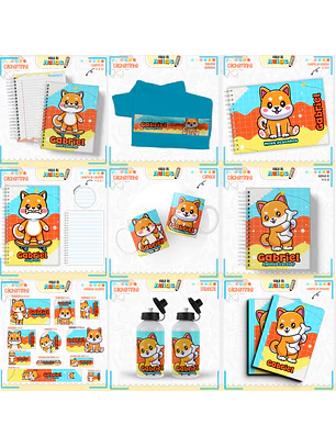 Arquivo Encadernação Kit Escolar - Cachorrinho