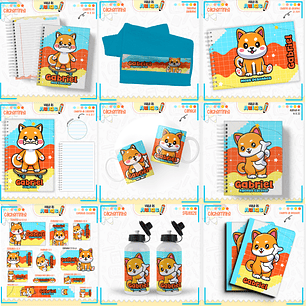 Arquivo Encadernação Kit Escolar - Cachorrinho