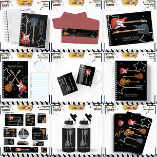 Arquivo Encadernação Kit Escolar - Teen Guitarra