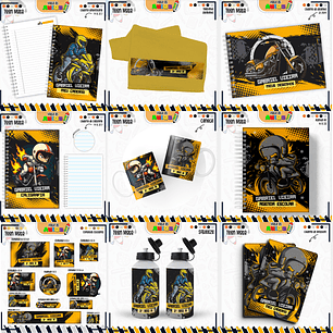 Arquivo Encadernação Kit Escolar - Teen Motos