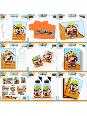 Arquivo Encadernação Kit Escolar - Naruto