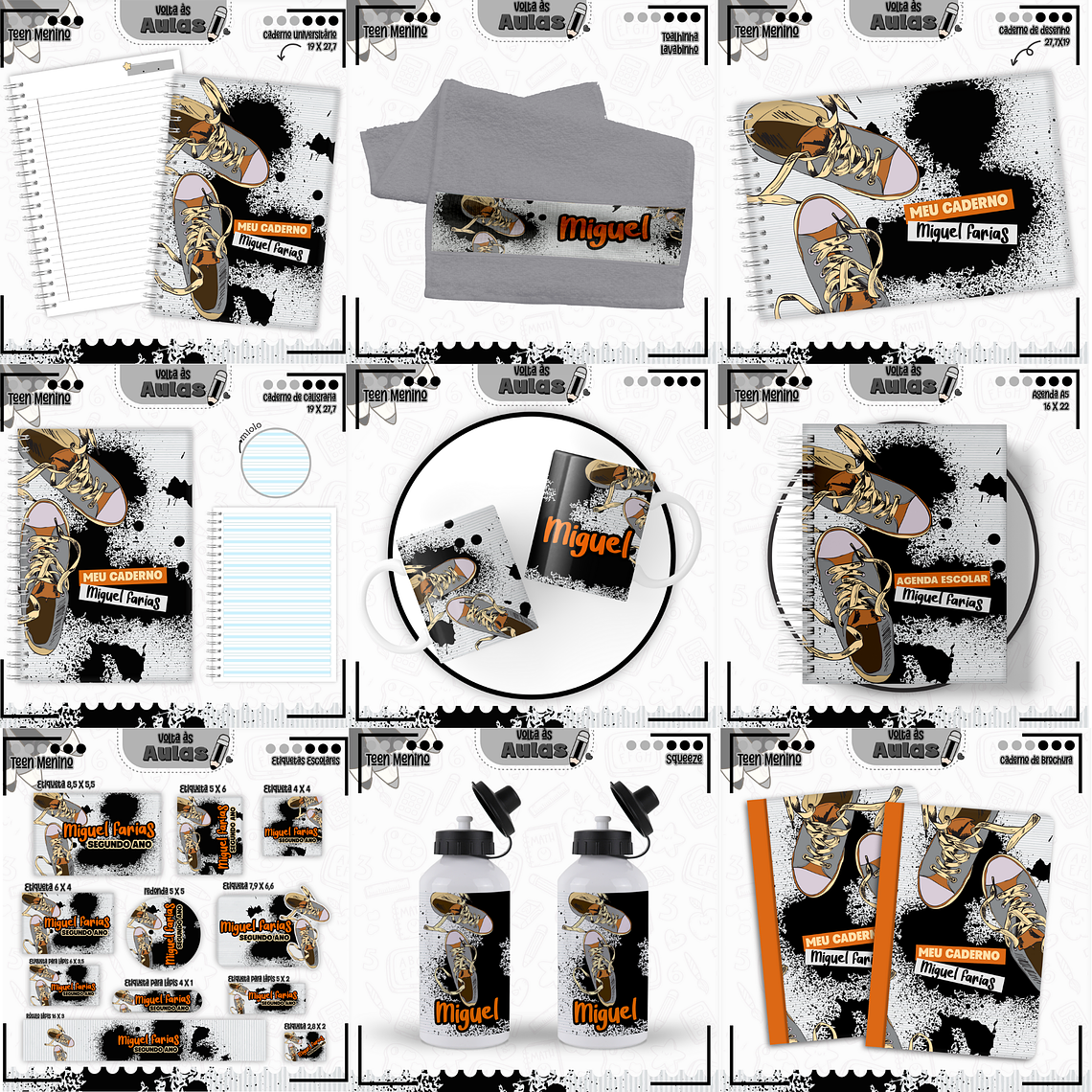 Arquivo Encadernação Kit Escolar - Teen Menino 1