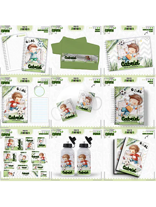 Arquivo Encadernação Kit Escolar - Esporte Menino