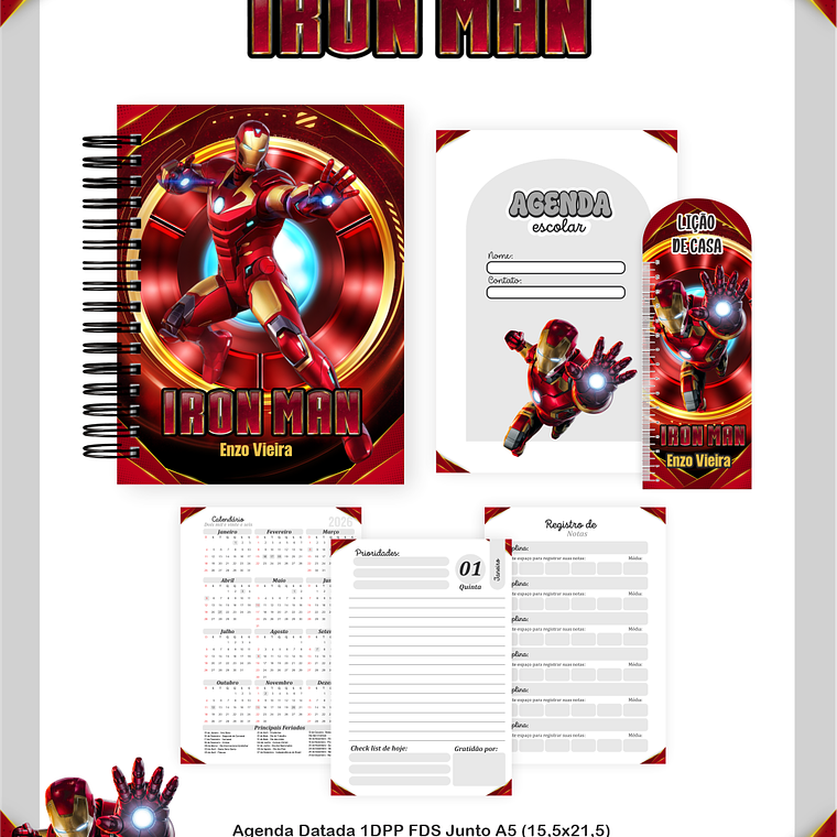 Arquivo Encadernação Escolar 2026  - Homem de Ferro 3