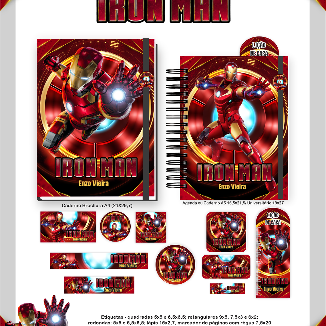 Arquivo Encadernação Escolar 2026  - Homem de Ferro 1
