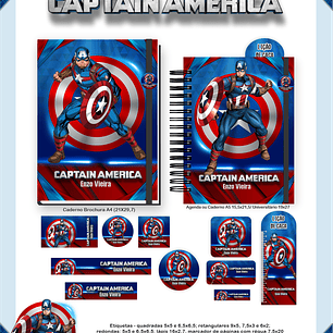 Arquivo Encadernação Escolar 2026  - Capitão América