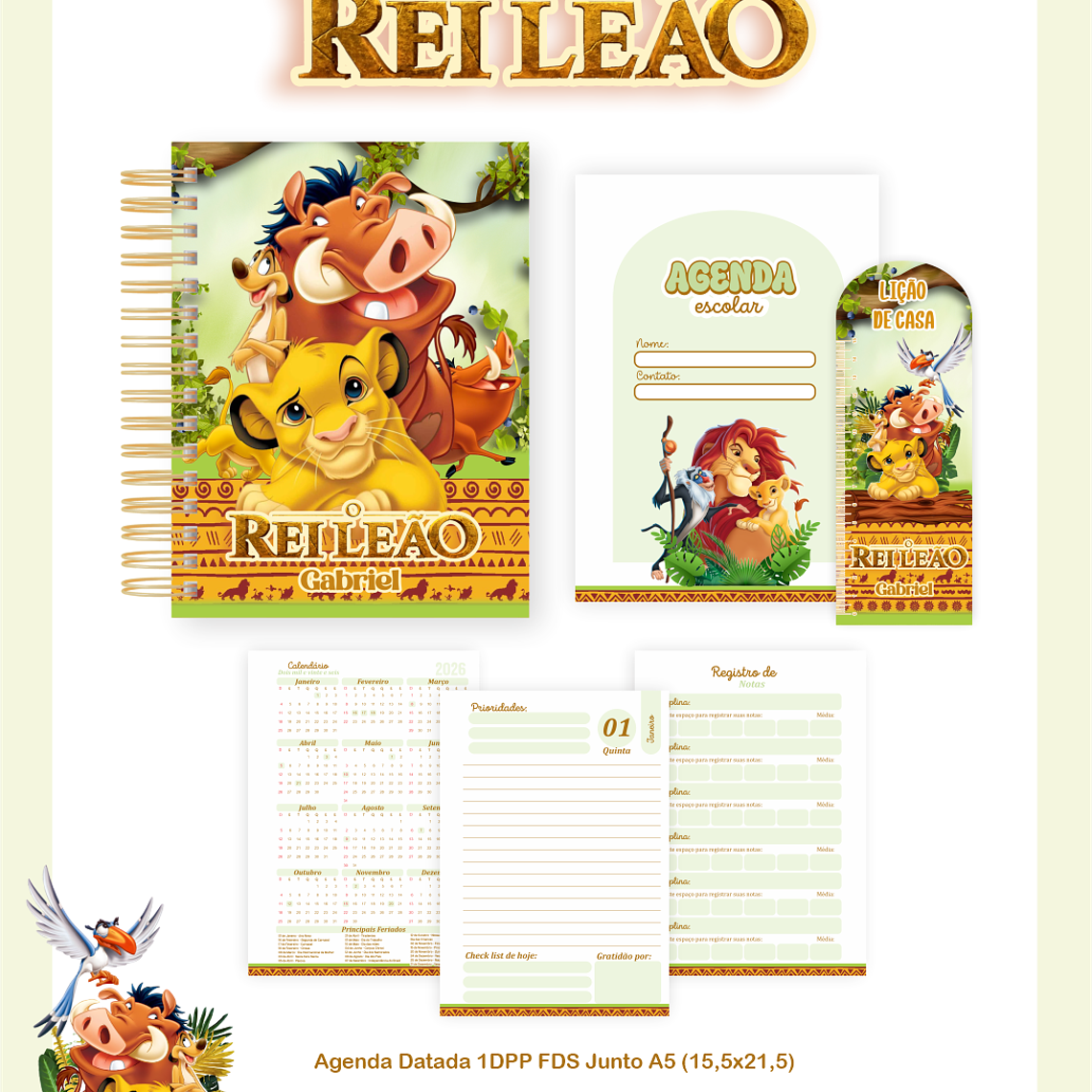 Arquivo Encadernação Escolar 2026  - O Rei Leão  4