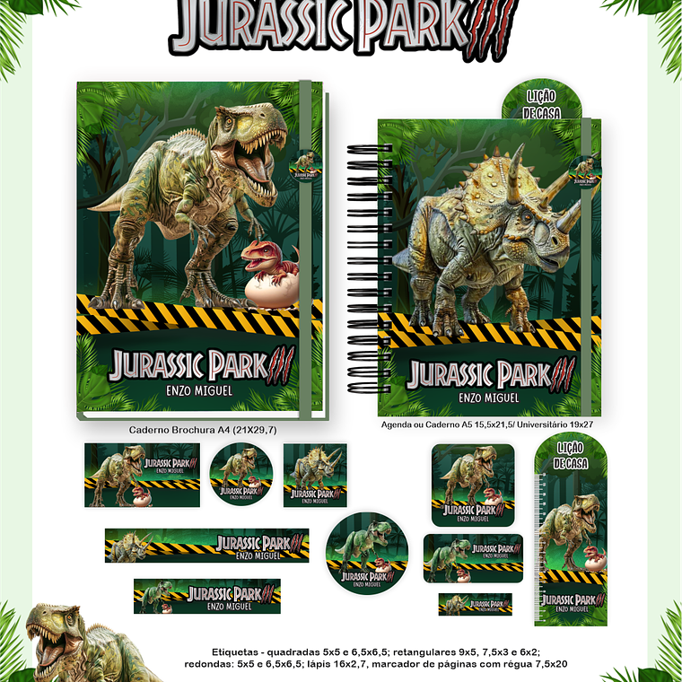 Arquivo Encadernação Escolar 2026  - Jurassic Park 1