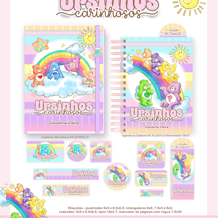 Arquivo Encadernação Escolar 2026  -  Ursinhos Carinhosos 1