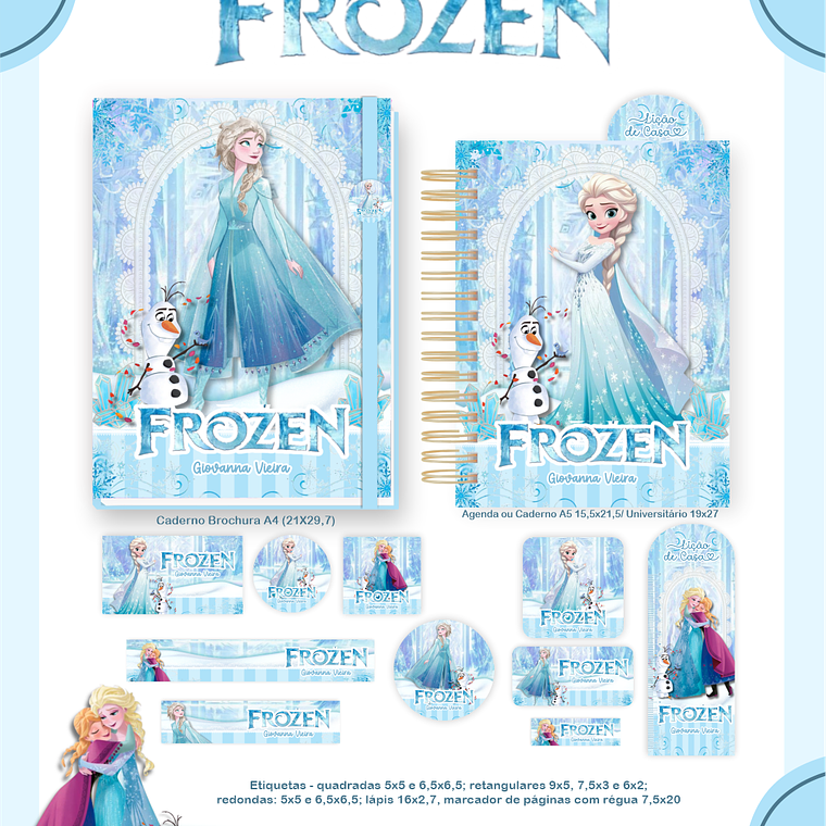 Arquivo Encadernação Escolar 2026  - Frozen 1